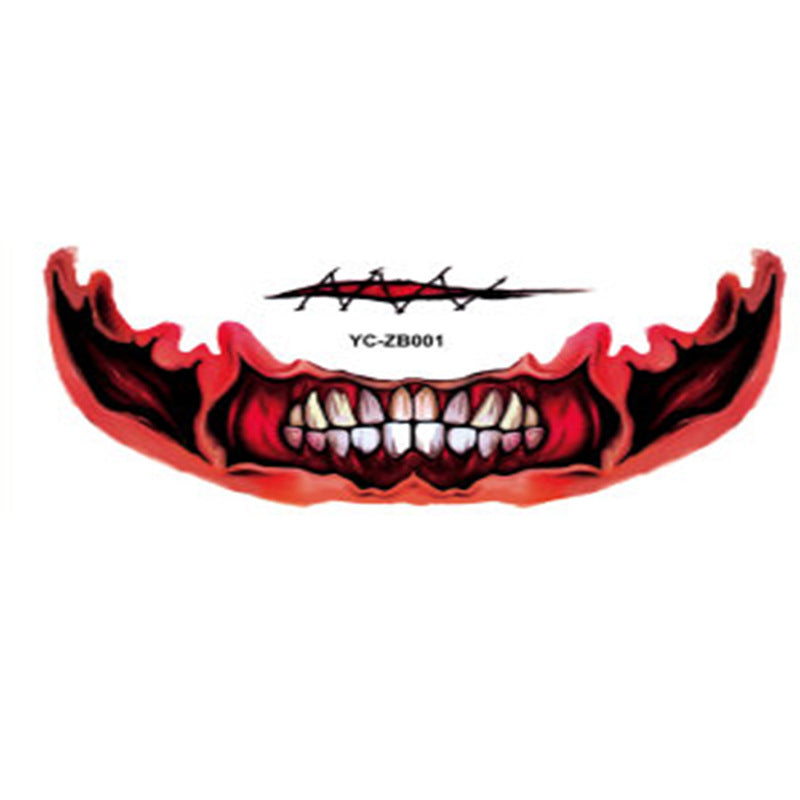 Halloween Mouth Tattoo Stickers for Instant Horror Looks