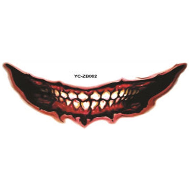 Halloween Mouth Tattoo Stickers for Instant Horror Looks