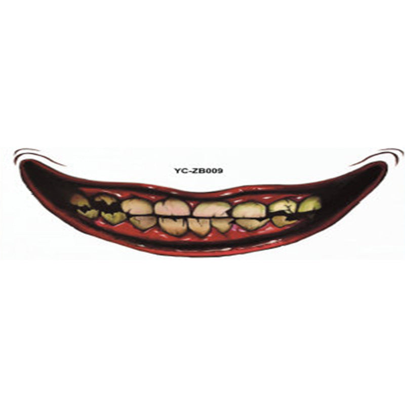Halloween Mouth Tattoo Stickers for Instant Horror Looks