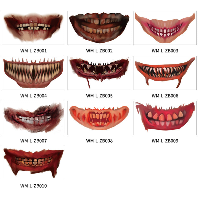 Halloween Mouth Stickers for Instant Horror Party Looks