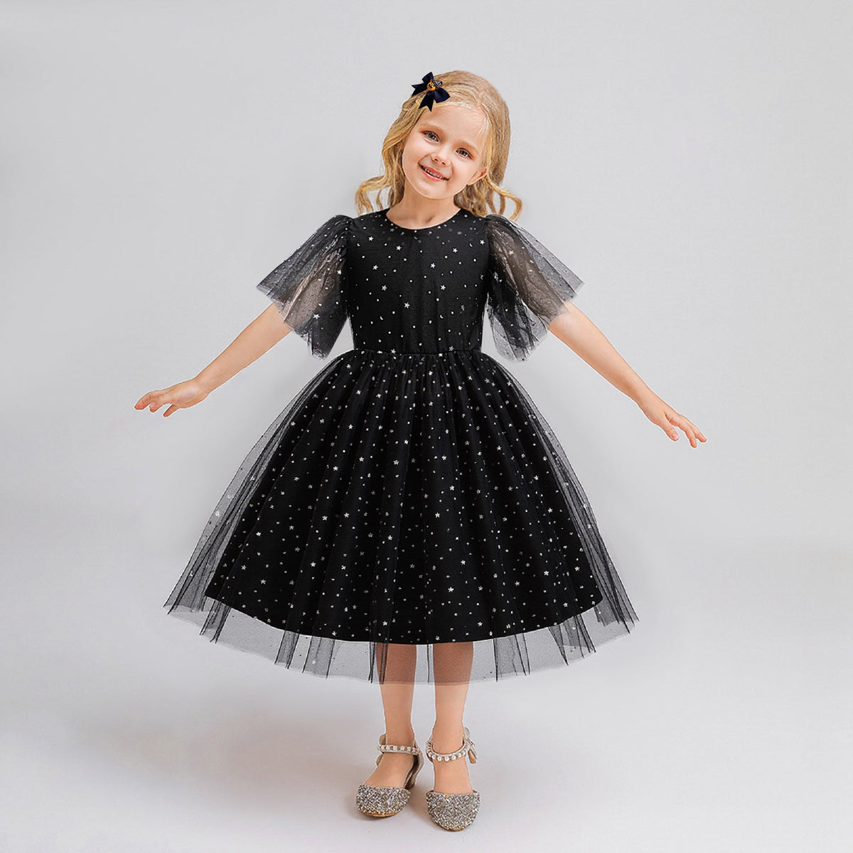 Girls' Star Tulle Princess Dress for Halloween Parties