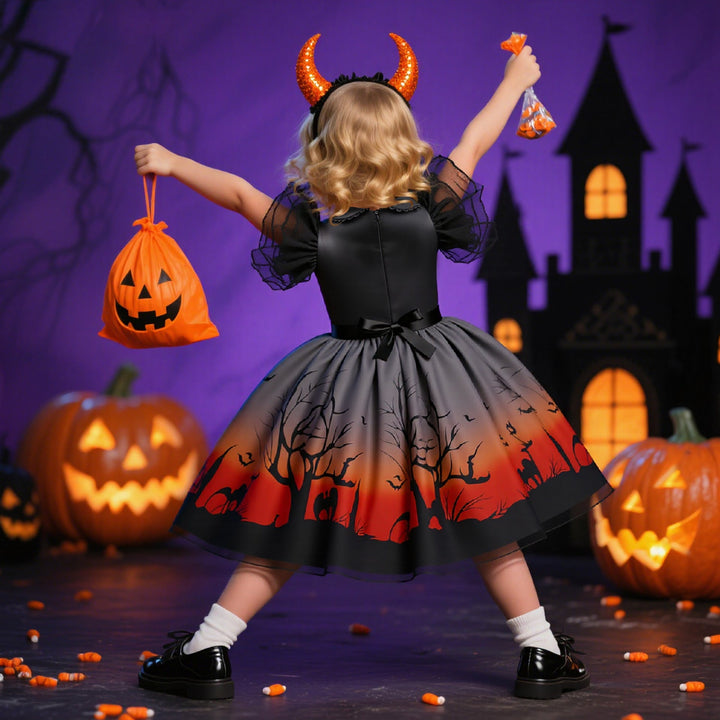 Kids Halloween Costume Dress – Little Witch Princess