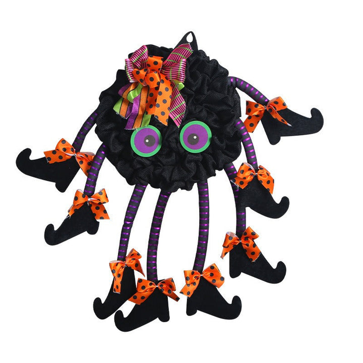 Halloween Spider Wreath – Festive Door Decoration
