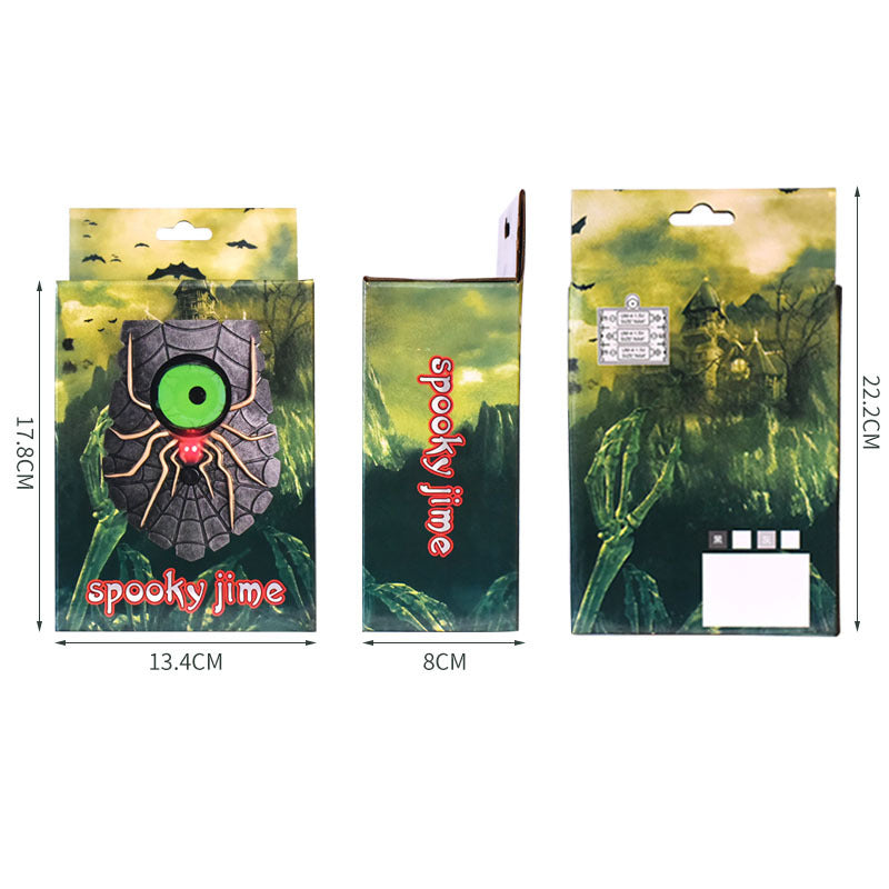 One-Eyed Spider Doorbell | Glowing Halloween Decor