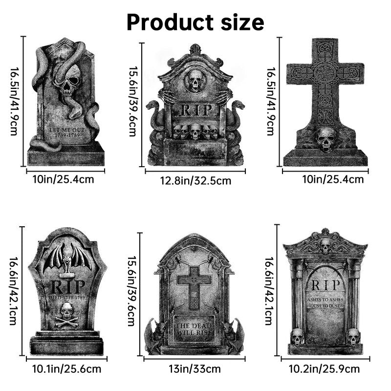 Halloween Tombstones for a Realistic Spooky Cemetery