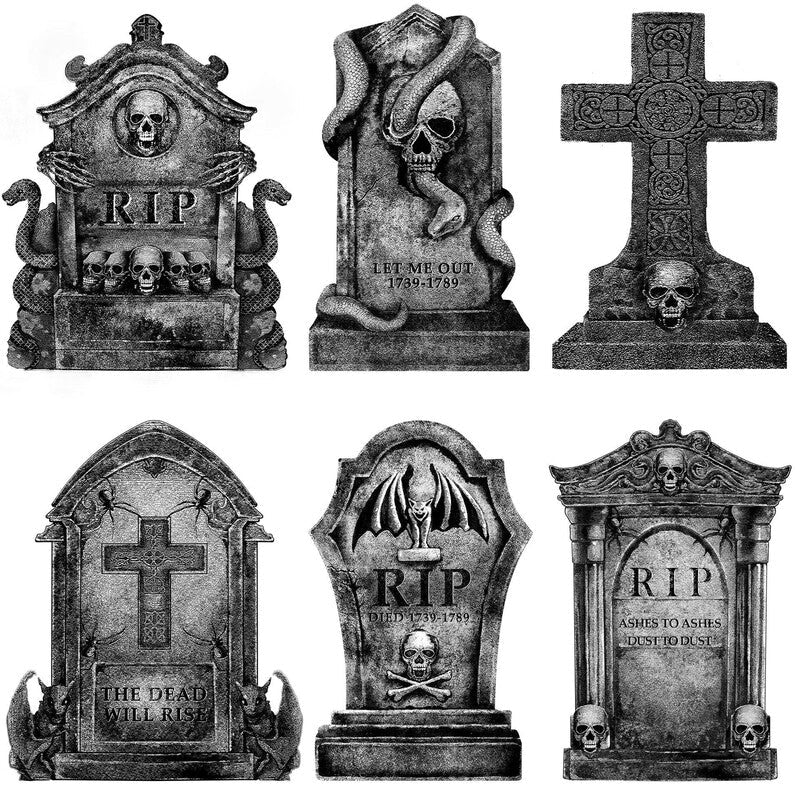 Halloween Tombstones for a Realistic Spooky Cemetery
