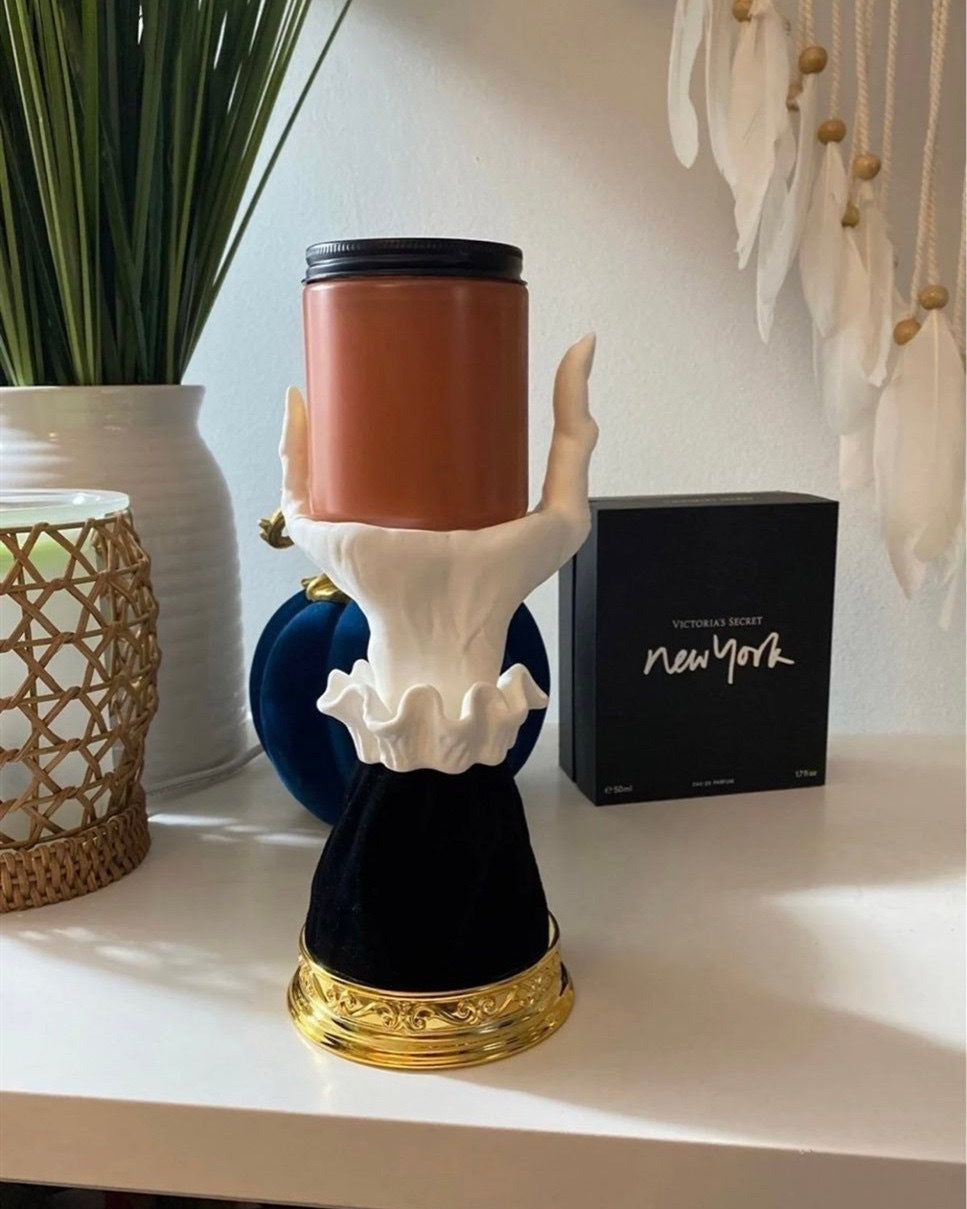 Halloween Palm Candle Holder for Gothic Centerpieces