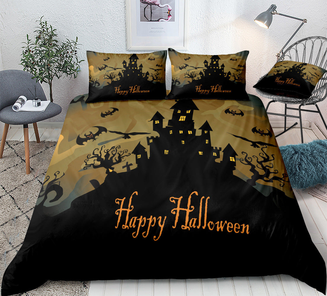 Halloween Bedding Set – Spooky Full-Size Quilt Cover