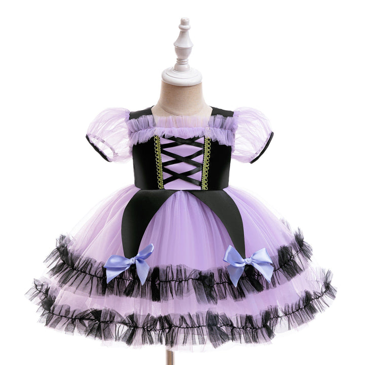 Girls Gothic Princess Dress - Lavender Halloween Gown