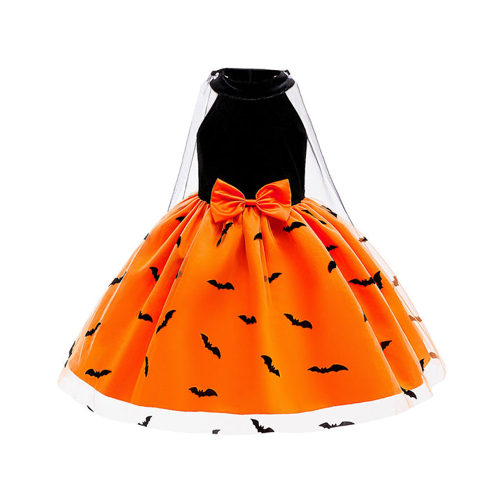 Halloween Princess Costume Dress with Detachable Cape