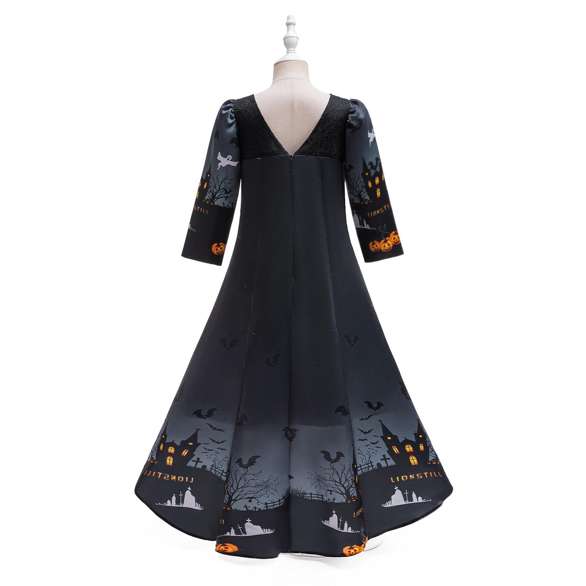 Girls Halloween Costume Dress With Witchy Silhouette
