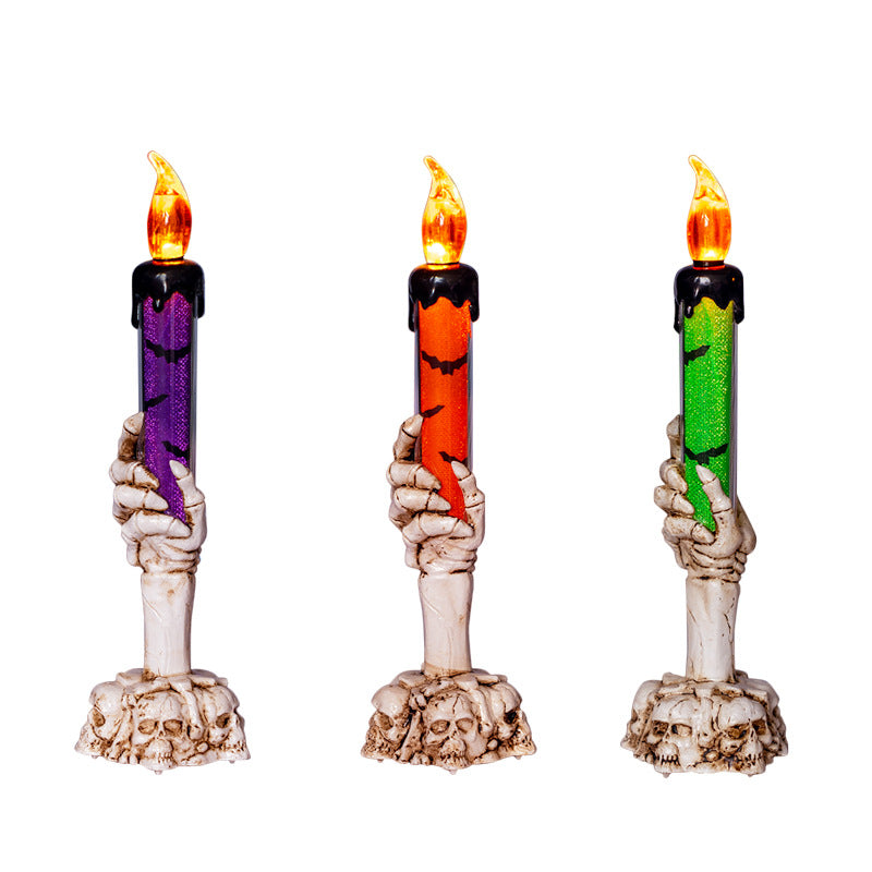 Halloween Skull Candle Lamp - Smokeless Flame Decor