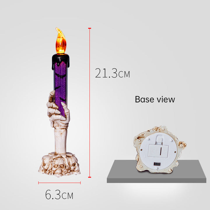 Halloween Skull Candle Lamp - Smokeless Flame Decor