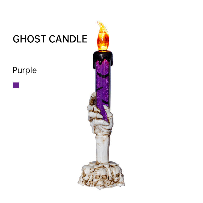 Halloween Skull Candle Lamp - Smokeless Flame Decor
