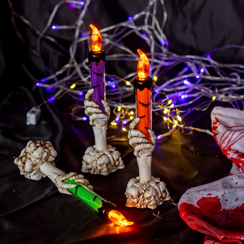 Halloween Skull Candle Lamp - Smokeless Flame Decor