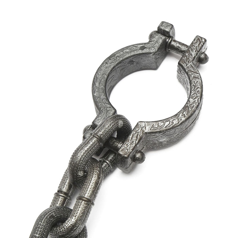 Chain Handcuff Prop for Prisoner Halloween Costumes