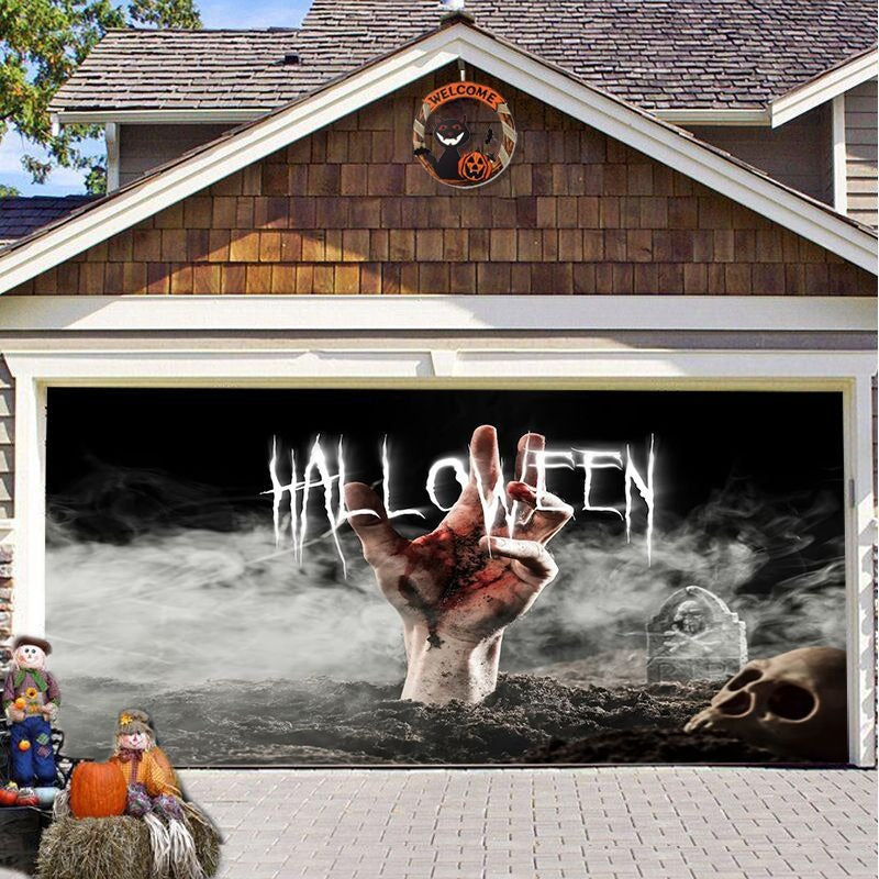 Halloween Garage Door Banner for Instant Haunted Decor