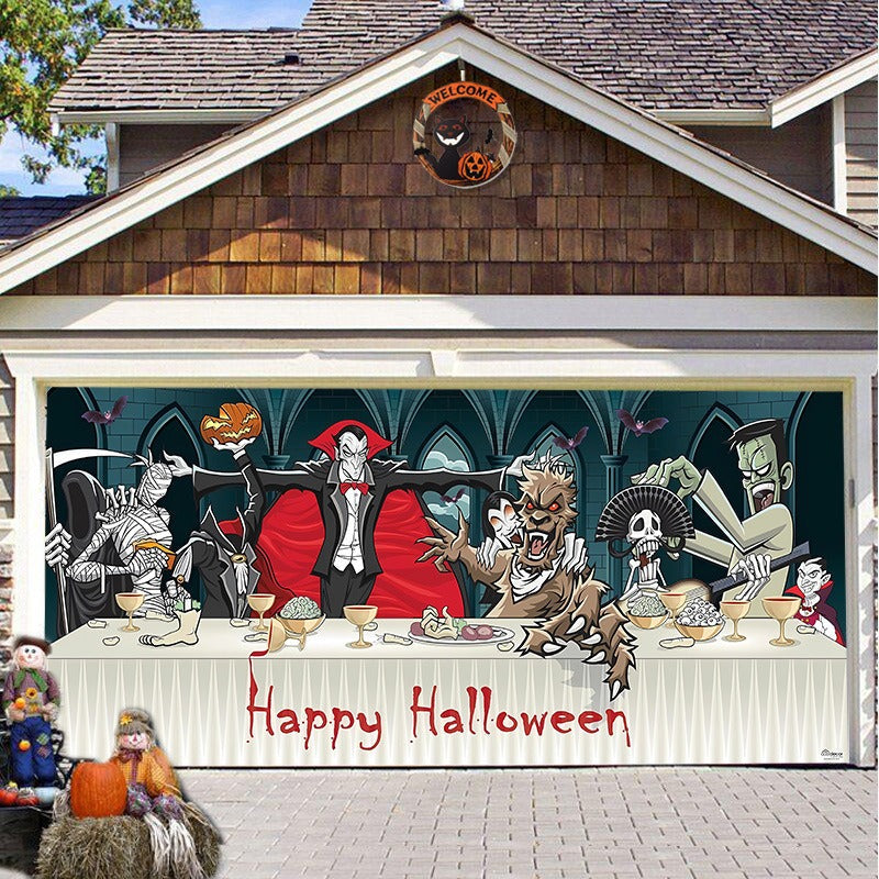 Halloween Garage Door Banner for Instant Haunted Decor