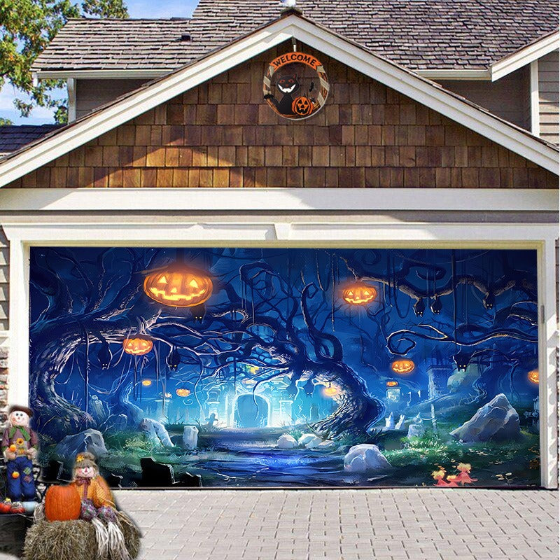 Halloween Garage Door Banner for Instant Haunted Decor