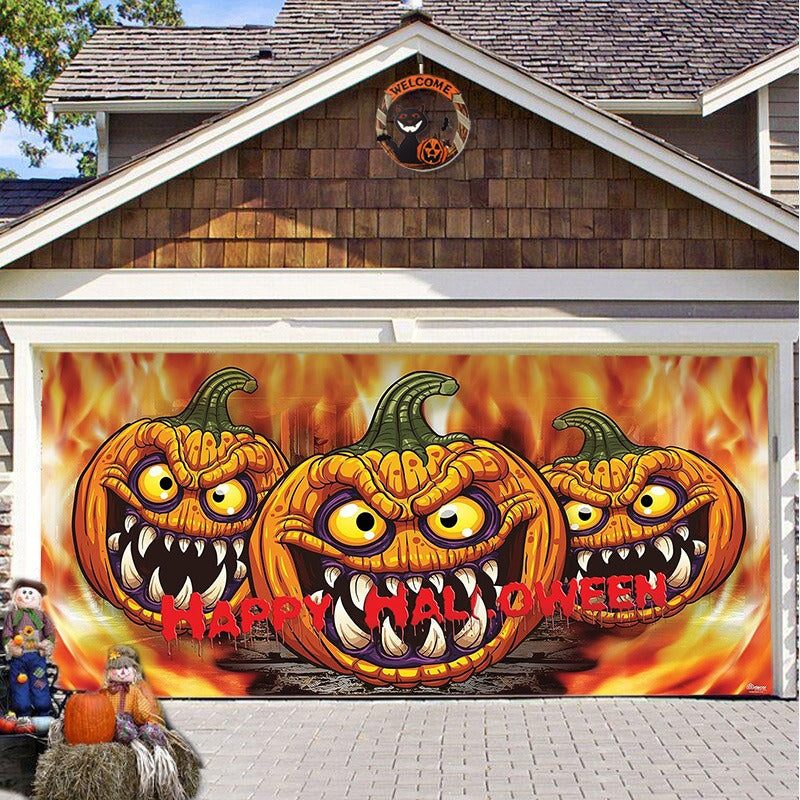 Halloween Garage Door Banner for Instant Haunted Decor
