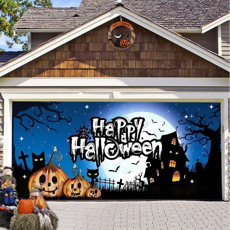 Halloween Garage Door Banner for Instant Haunted Decor