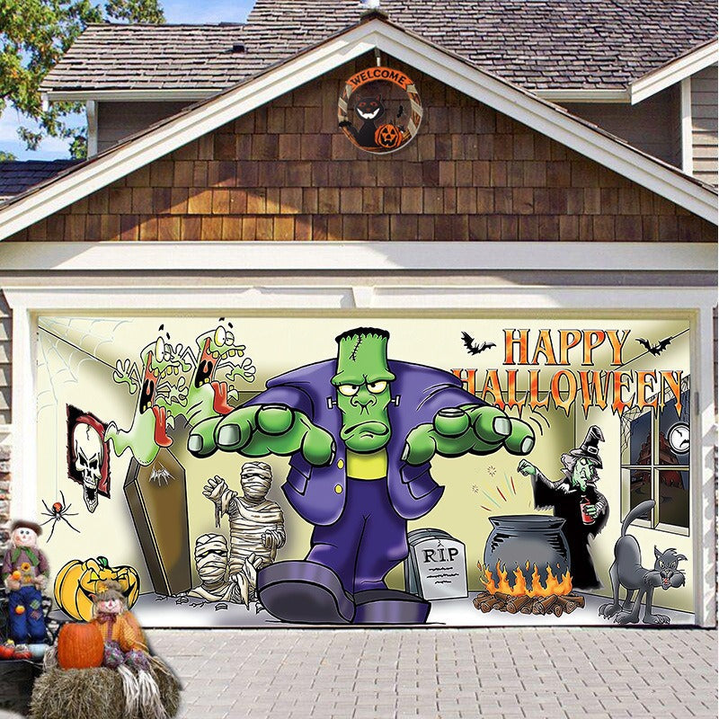 Halloween Garage Door Banner for Instant Haunted Decor