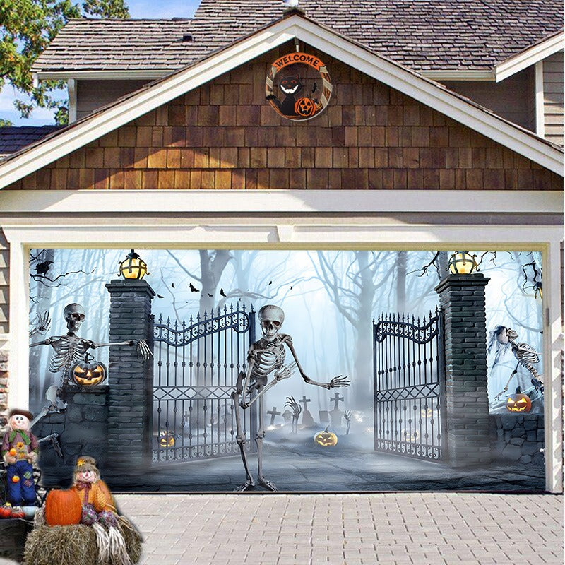 Halloween Garage Door Banner for Instant Haunted Decor