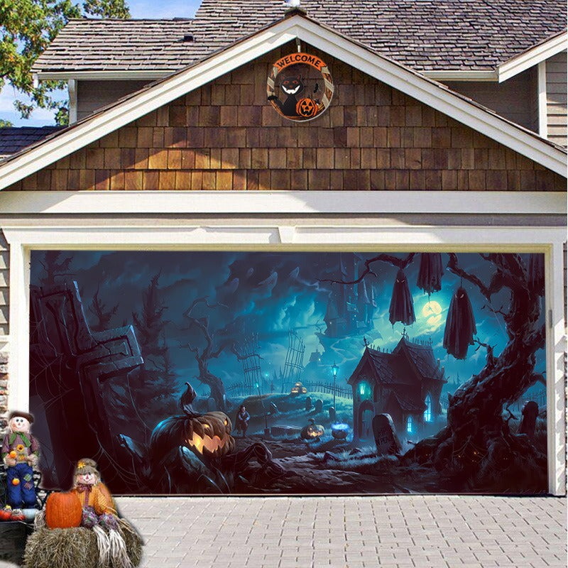 Halloween Garage Door Banner for Instant Haunted Decor