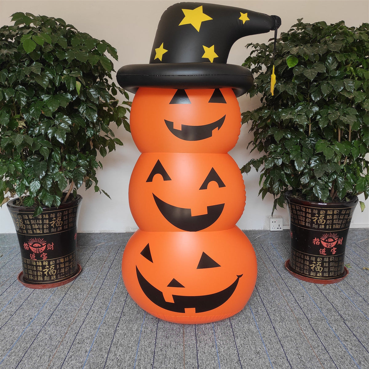 Halloween Inflatable Pumpkin Tower Garden Focal Point