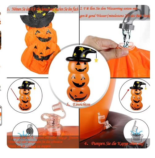 Halloween Inflatable Pumpkin Tower Garden Focal Point