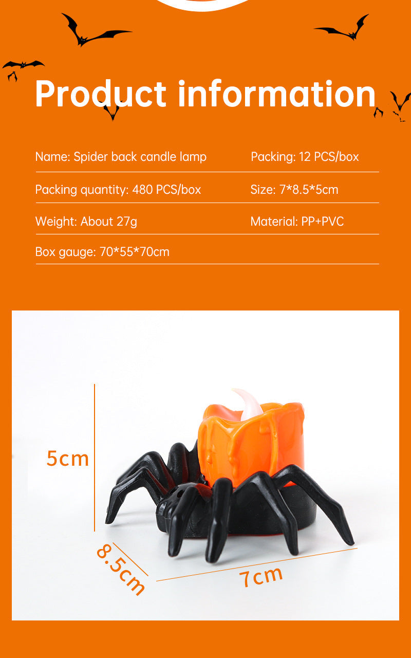 Pumpkin Spider Lantern Halloween Decor Light for Tables
