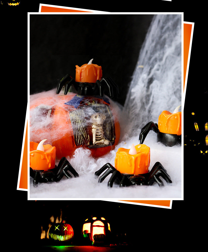 Pumpkin Spider Lantern Halloween Decor Light for Tables