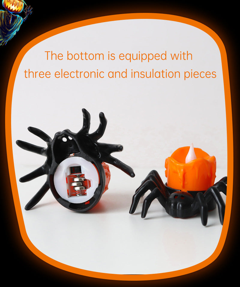 Pumpkin Spider Lantern Halloween Decor Light for Tables