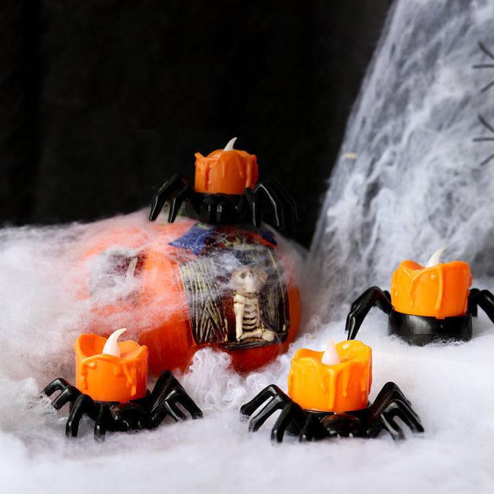 Pumpkin Spider Lantern Halloween Decor Light for Tables