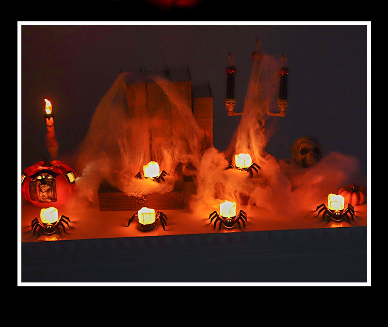Pumpkin Spider Lantern Halloween Decor Light for Tables