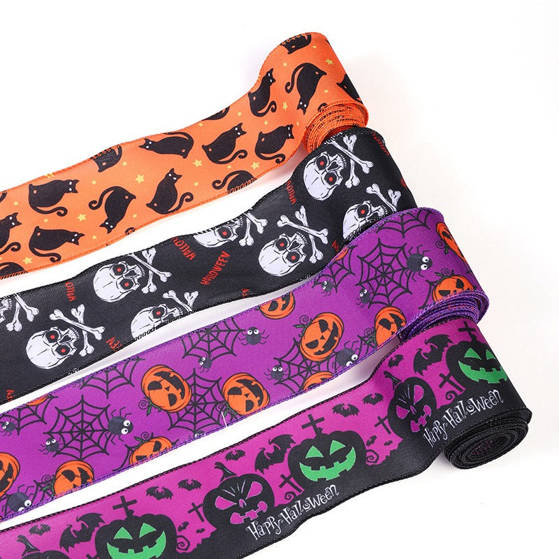 Halloween Decorative Ribbon for Spooky DIY Party Crafts