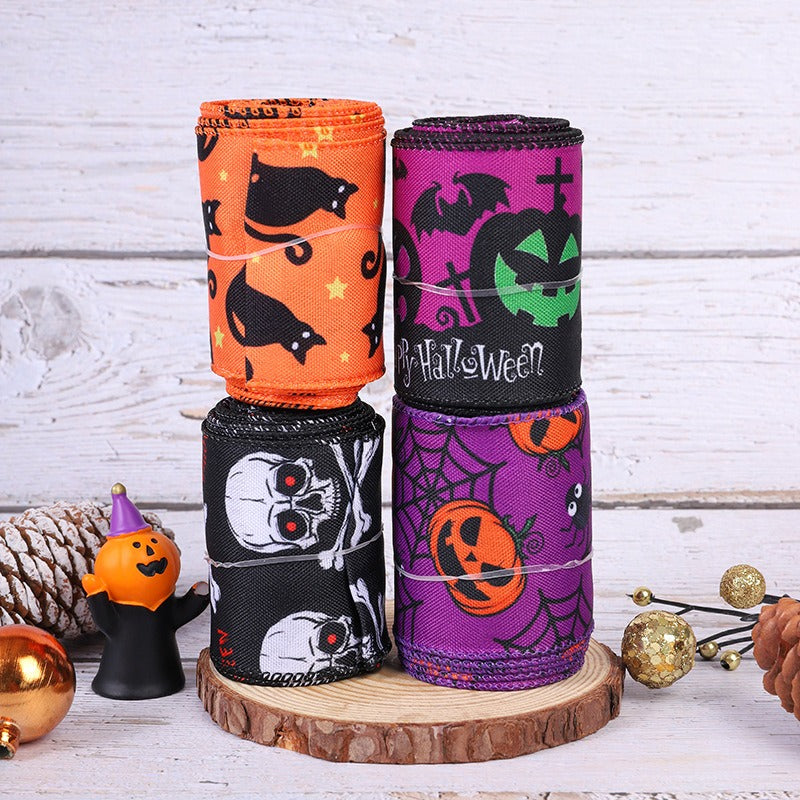 Halloween Decorative Ribbon for Spooky DIY Party Crafts