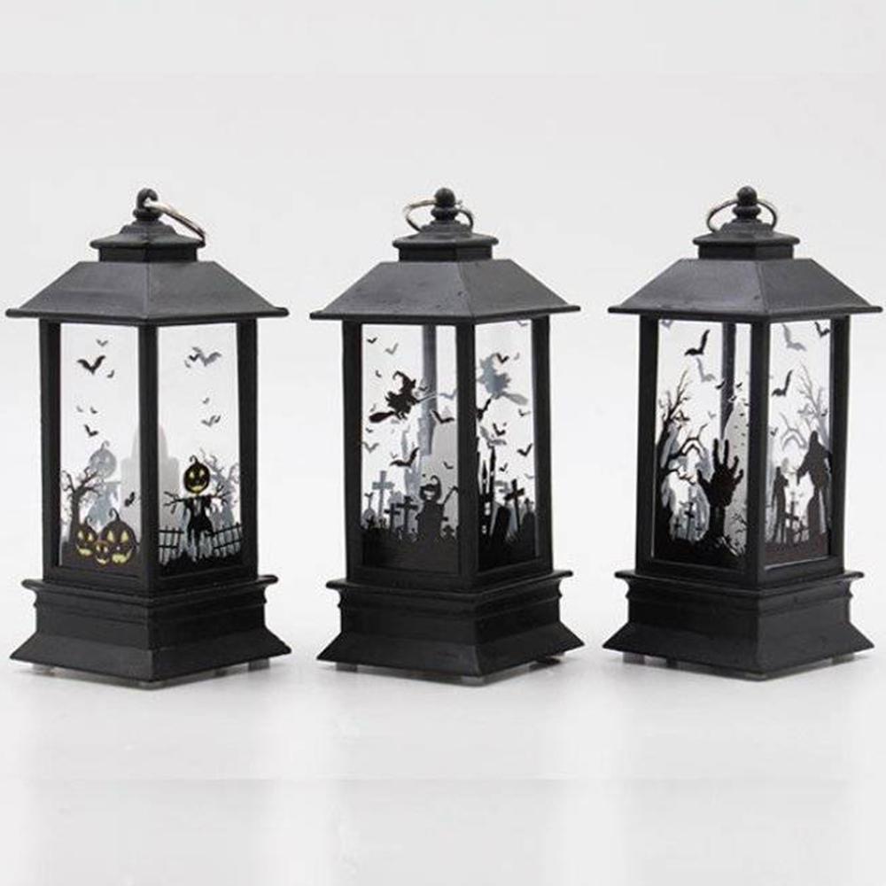 Halloween LED Lantern Light With Artificial Flame Glow