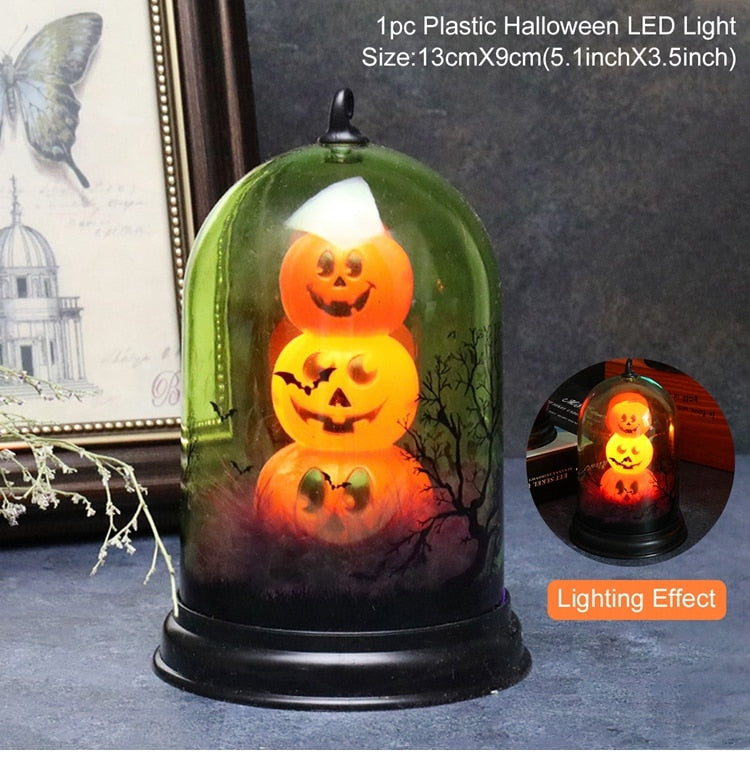 Halloween Retro Lantern With Eerie Multicolor Glow