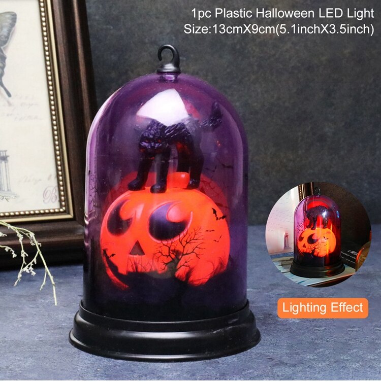 Halloween Retro Lantern With Eerie Multicolor Glow