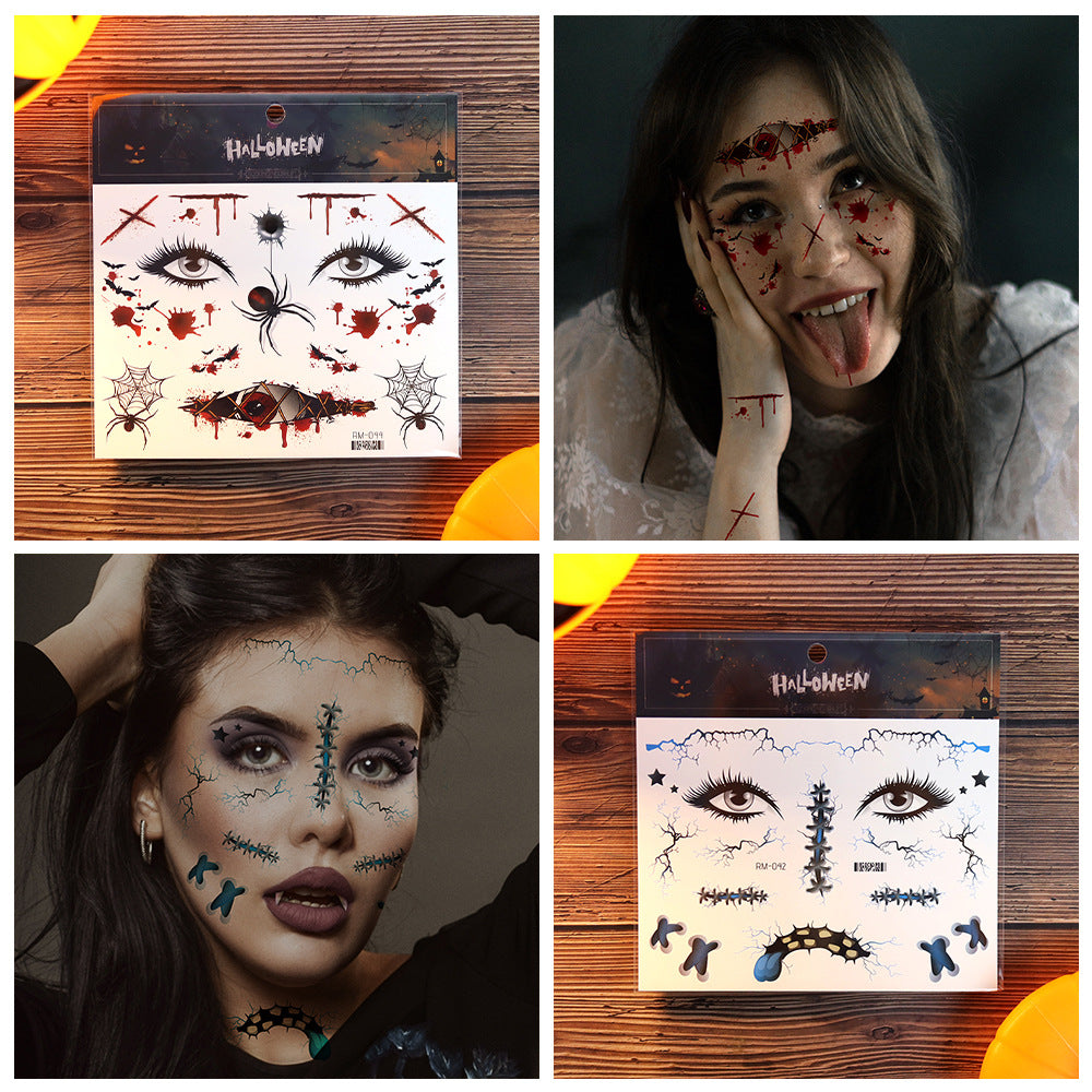 Halloween Fake Wound Face Stickers for Instant Horror