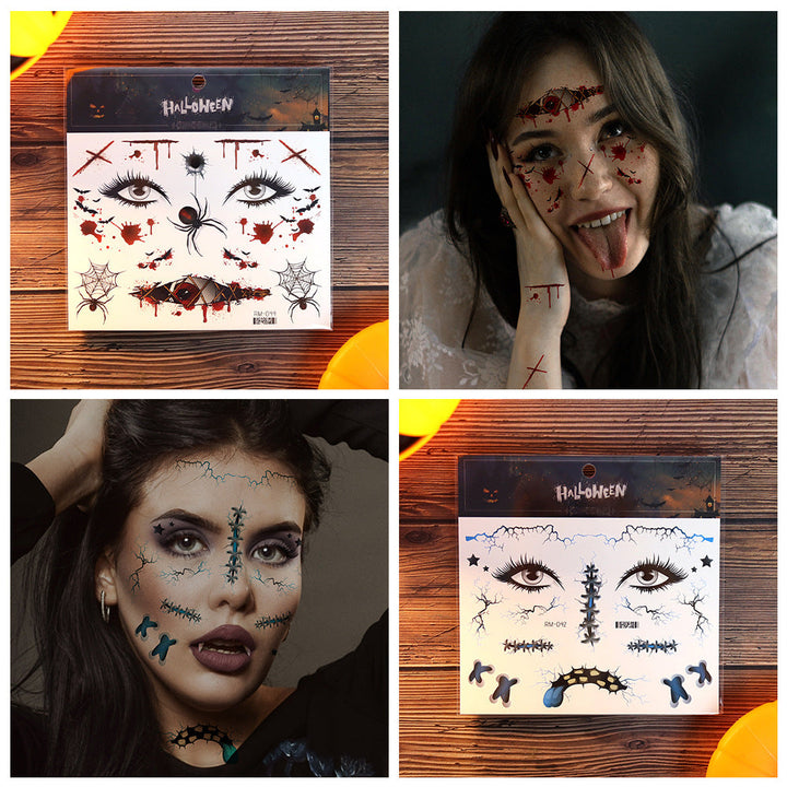 Halloween Fake Wound Face Stickers for Instant Horror