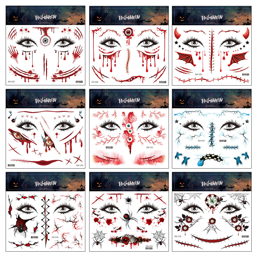 Halloween Fake Wound Face Stickers for Instant Horror