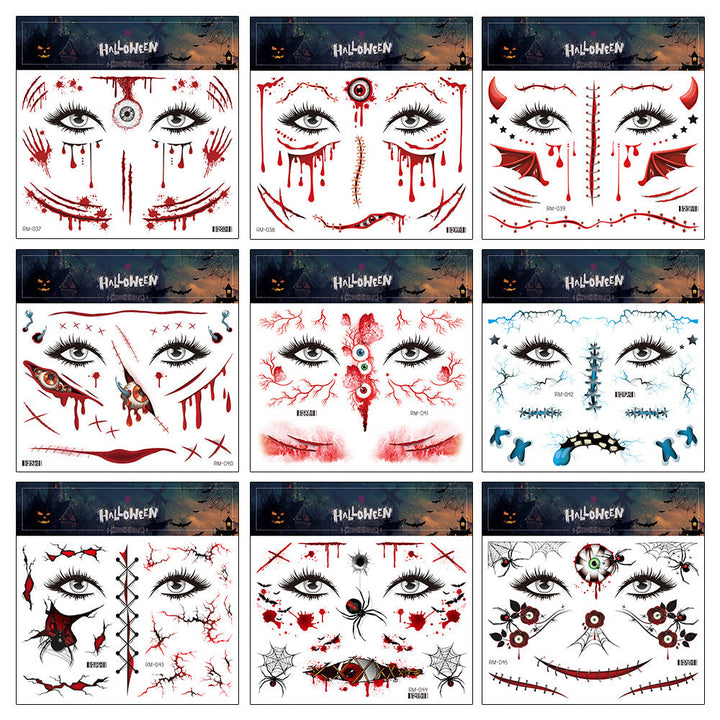 Halloween Fake Wound Face Stickers for Instant Horror