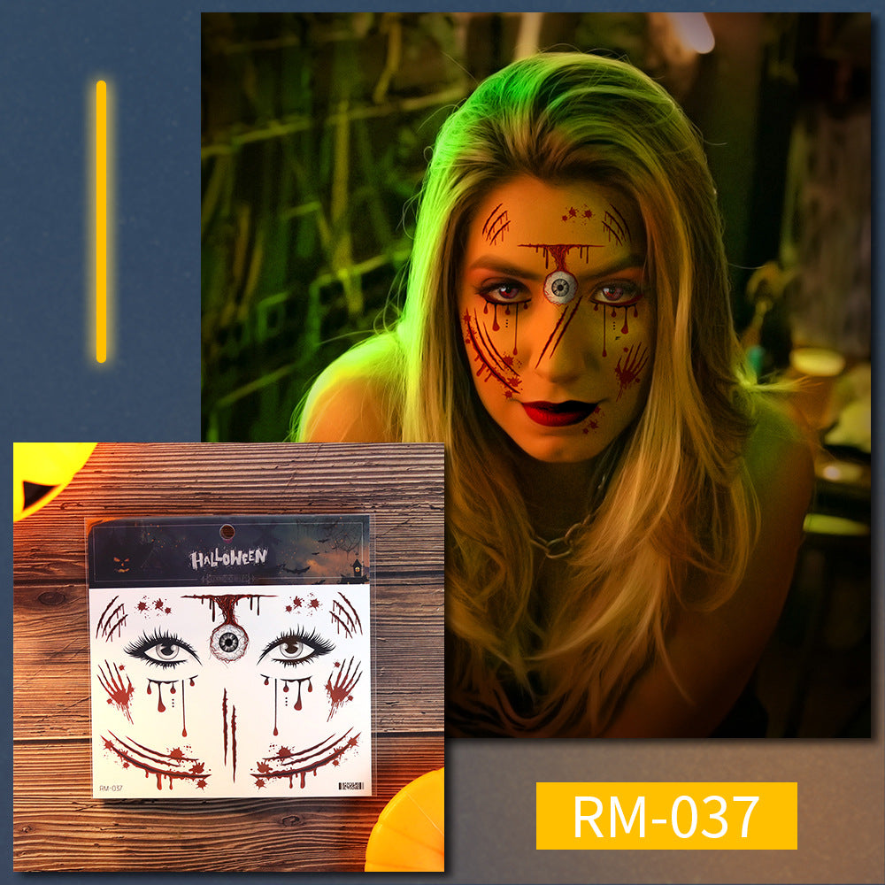 Halloween Fake Wound Face Stickers for Instant Horror