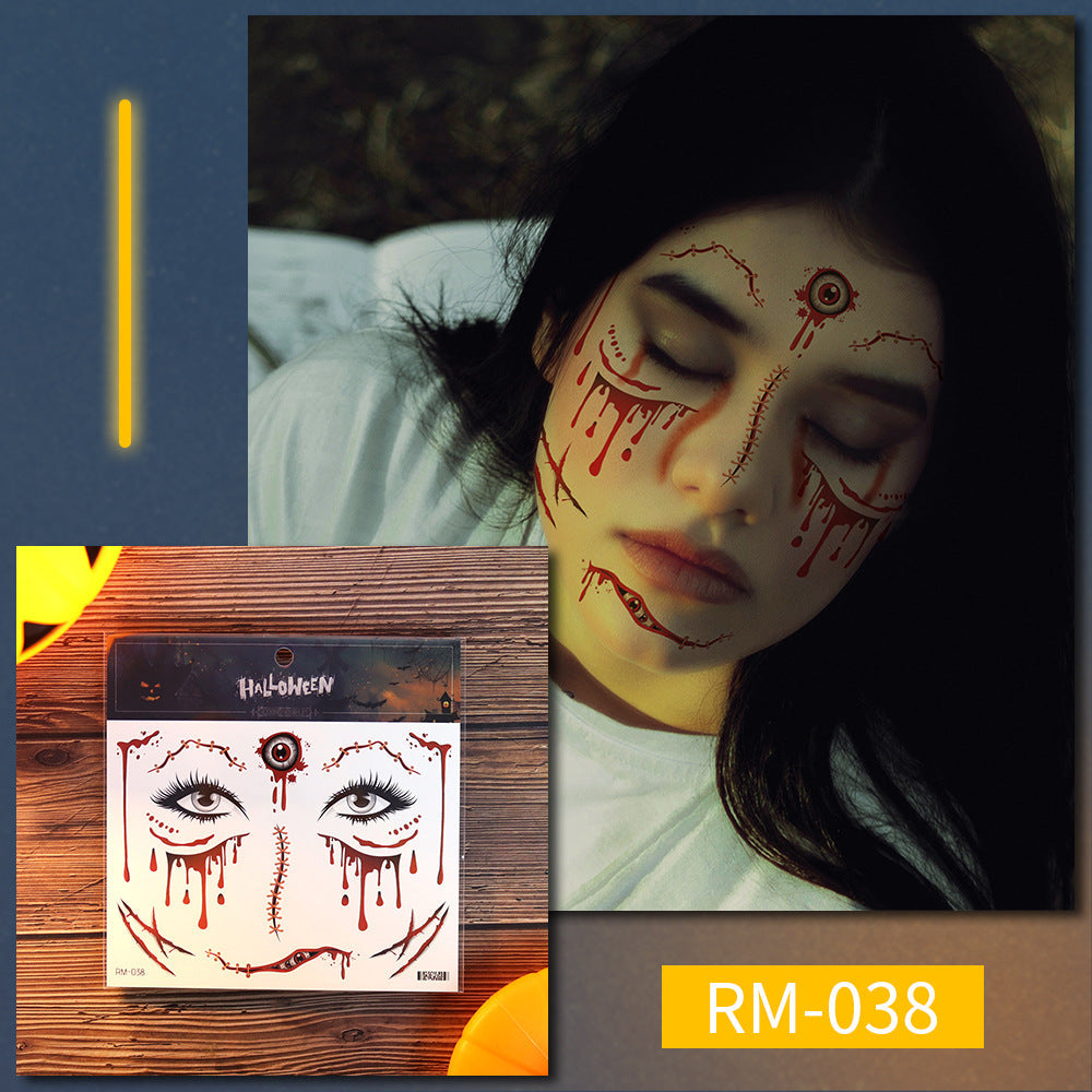 Halloween Fake Wound Face Stickers for Instant Horror