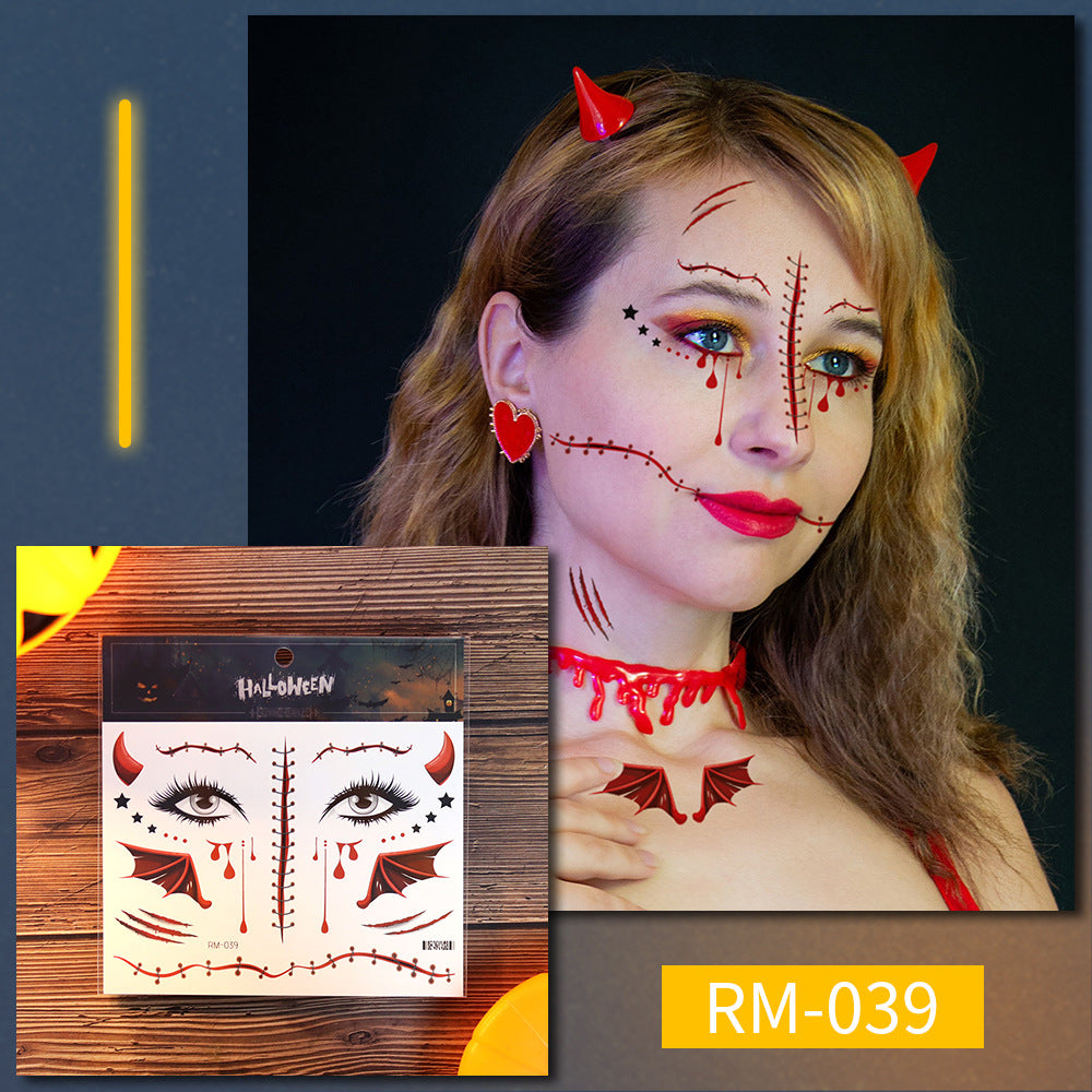 Halloween Fake Wound Face Stickers for Instant Horror