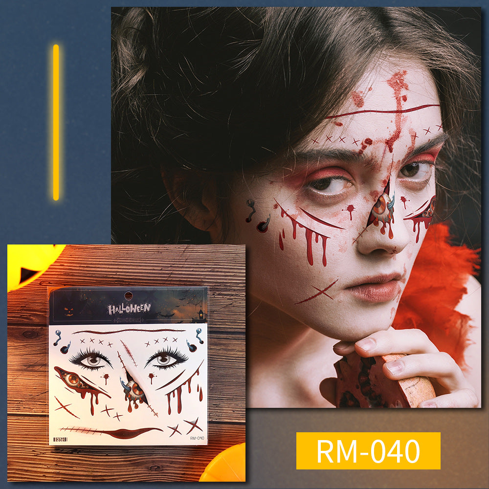 Halloween Fake Wound Face Stickers for Instant Horror