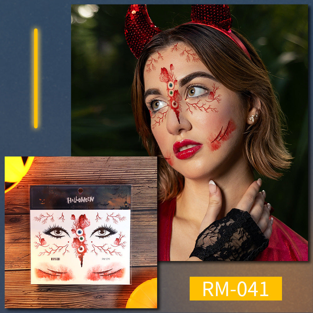 Halloween Fake Wound Face Stickers for Instant Horror