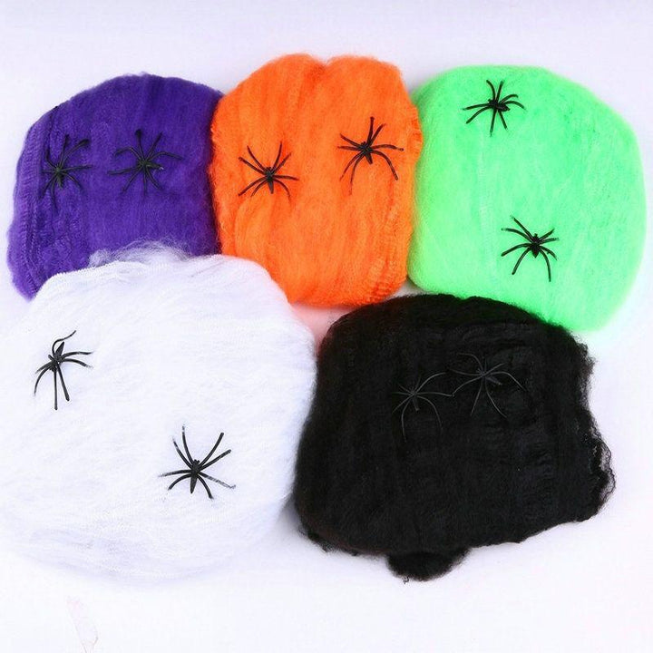 Stretchable Spider Web Decoration for Halloween Scenes